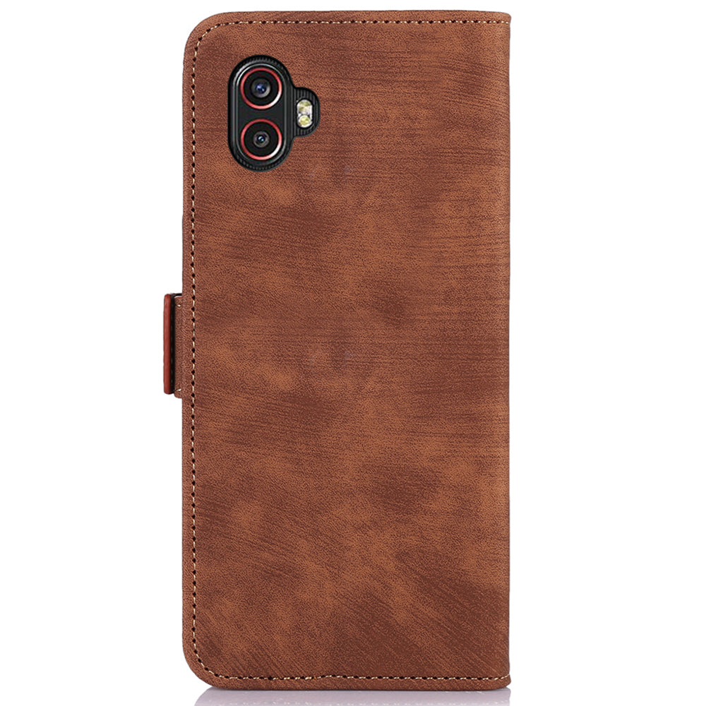 ABEEL For Samsung Galaxy Xcover6 Pro 5G Protective Cover Phone Case Retro PU Leather Wallet ABEEL For Samsung Galaxy Xcover6 Pro 5G Protective Cover Phone Case Retro PU Leather Wallet
